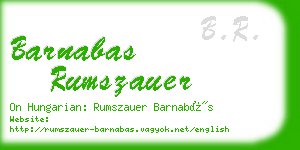 barnabas rumszauer business card